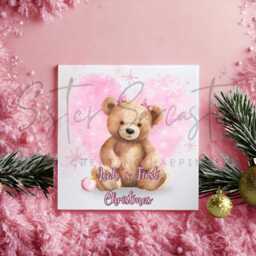 Personalised Baby Girl Christmas Decoration - Granddaughter First Gift 1St Bauble Stocking Filler Eve Box - thumbnail 2