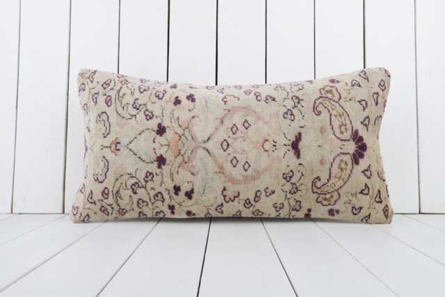 Kilim Lumbar Pillow Cover 12x24 Inch Turkish Home Decor - image 1