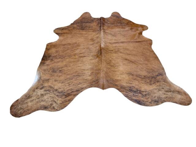 Large Brindle Cowhide Rug - Genuine Leather Area - W6Ft X L6.2 Ft - image 1