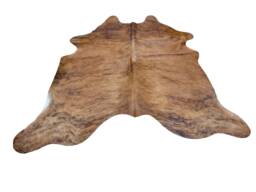 Large Brindle Cowhide Rug - Genuine Leather Area - W6Ft X L6.2 Ft - thumbnail 1
