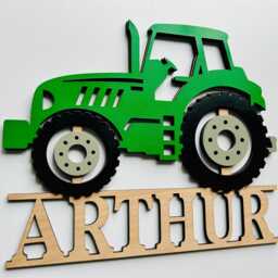 Personalised Tractor Themed Sign - Wooden Nursery Decor Children's Bedroom Playroom Wall Art Scandi Decoration Farm Machinery - thumbnail 3