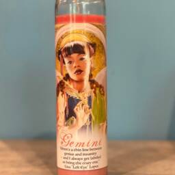Gemini Left Eye Guardian Angel Prayer Candle - thumbnail 3