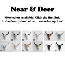 Faux Taxidermy Decorative Carved Bison Skull - Wall Decor White & Silver Cbi0110 - thumbnail 4