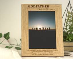 Godfather Gift - Definition Of A Engraved Personalised Photo Frame