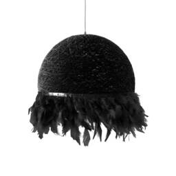 Brown Feathers Pendant Light, Hanging Light Feathers, Nursery Kids Nordic Feather Lamp - Half Feathers - thumbnail 3