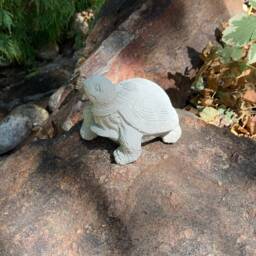 Handcrafted Turtle Cement Statue - thumbnail 4