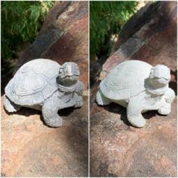 Handcrafted Turtle Cement Statue - thumbnail 2