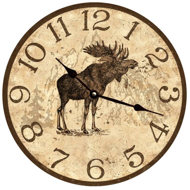 Rustic Moose Clock - image 1
