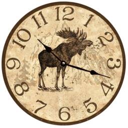 Rustic Moose Clock - thumbnail 1