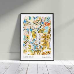 Antonio Gaudi Tiles Art Print Spanish Ceramic Pattern Wall Decor - thumbnail 3