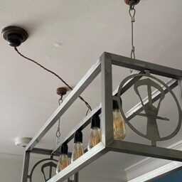 Industrial Steel Light Fitting/Large/ Kitchen Dining Room Home Decor - thumbnail 3