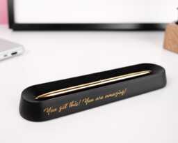 Custom Pen Tray, Desk Organizer For Back To School, Personalized Teacher Gift, Wooden Pencil Holder, Employee Gifts - thumbnail 1