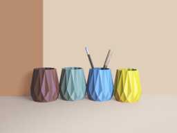 Pencil Potdesk Organizer Made With Recycled Materials, Idea For Office Accessories, Storage & Decoration, Scandinavian Design, Gift Home - thumbnail 1