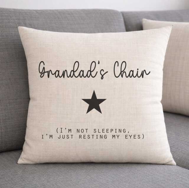 Personalised Grandads Cushion - Fathers Day Gift For Dad & Grandpa Birthday Present Granddaugher Grandson Christmas Gifts - image 1