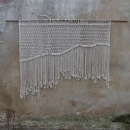 Large Macrame Wall Hanging Boho Headboard, 100% Cotton, 55x40 Inch - thumbnail 2