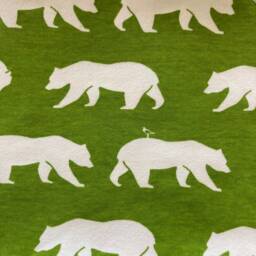 Organic Baby Blanket & Newborn Hat Set. Gender-Neutral Take-Home Bears Swaddle Shower Gift. Photo Prop - thumbnail 4