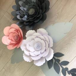 Handmade Cardstock Flower Wall Decor Nursery Floral Arch - thumbnail 3