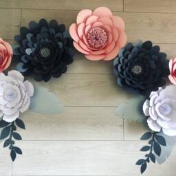 Handmade Cardstock Flower Wall Decor Nursery Floral Arch - thumbnail 2