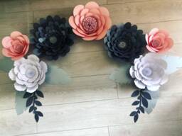 Handmade Cardstock Flower Wall Decor Nursery Floral Arch - thumbnail 1