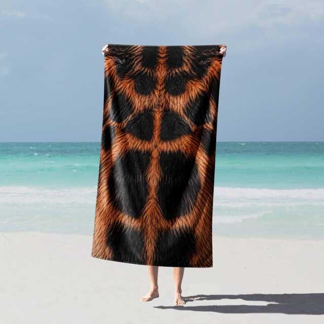 Tarantula Print Bath Beach Towel Wild Animal Safari Jungle Scary Aesthetic Bathroom D??cor Swimming Holiday Gift For Wildlife Lovers UK Home - image 1
