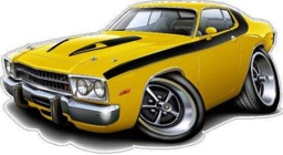1973-74 Roadrunner Wall Decal Vintage Plymouth Car Mural - thumbnail 2