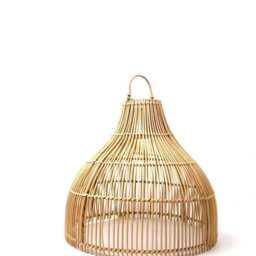 Handcrafted Wicker Lamp Shade - Natural Bamboo & Rattan - thumbnail 4