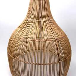 Handcrafted Wicker Lamp Shade - Natural Bamboo & Rattan - thumbnail 3