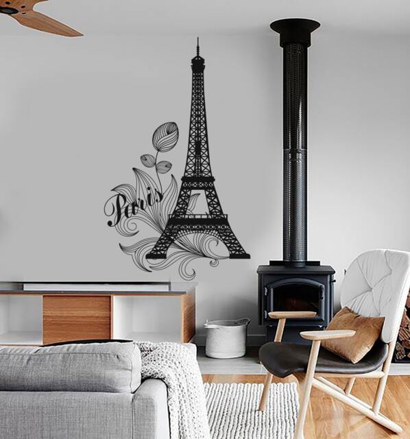 Wall Vinyl Decor Art Paris Eiffel Tower France Travel Vacation Amazing 1282Dz - image 1