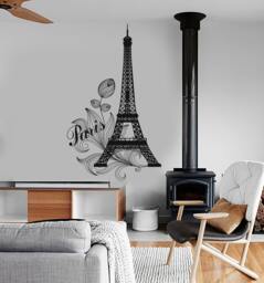 Wall Vinyl Decor Art Paris Eiffel Tower France Travel Vacation Amazing 1282Dz - thumbnail 1