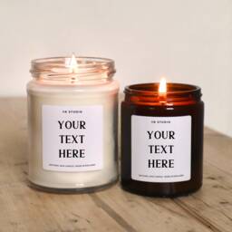 Personalised Christmas Gift Candle, Merry Wishes Custom Rustic For Family, Friends, Work Colleague Candle - thumbnail 1