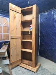 Vintage Cupboard, Kitchen Larder, Pantry, Hallway Storage Cabinet. Reclaimed Wood