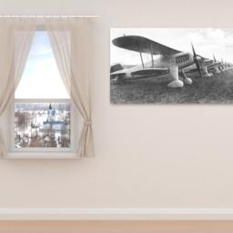 Vintage Airplane Print Antique Military Aviation Wall Art - thumbnail 3