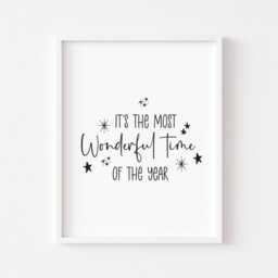 Black & Red Christmas Poster Seasonal Unframed Wall Art Poster Print - thumbnail 2