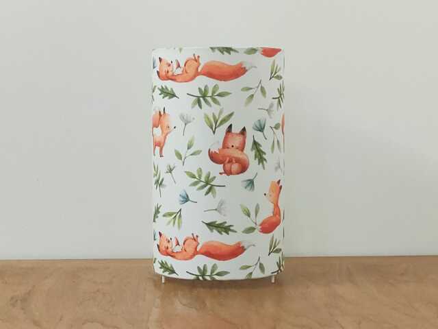Fox Pattern Tube Lamp - Ideal Christmas/Birthday Gift Idea, Baby/Child's Room Decor - image 1