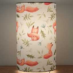 Fox Pattern Tube Lamp - Ideal Christmas/Birthday Gift Idea, Baby/Child's Room Decor - thumbnail 2