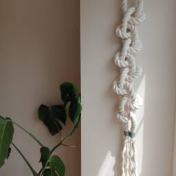 Chain Rope Art, Coastal Decor, Textural Wall Art, Fibre Nantucket Style, Beach Vibes Decor, Contemporary Modern Macrame - thumbnail 2