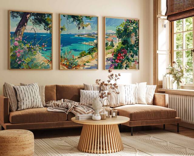 Set Of 3 Cyprus Travel Prints, Posters, Cypriot Wall Art, Gift, Art - image 1