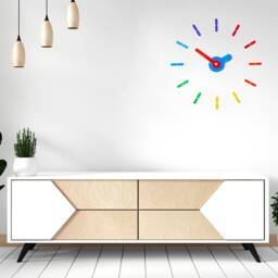 Ontime Wall Clock, V1M No Drilling Wall, Rainbow, 56-60 cm. - 19.5-24.4 Inch Design Award