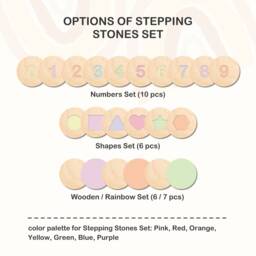 Stepping Stone, Wood Balance Beam, Stones Kids, Gift For Kid, Christmas Gift, Montessori Toy, Toddler Toy - thumbnail 4