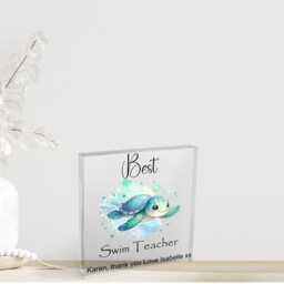 Swim Teacher Plaque. 2 Sizes To Choose From, Personalised Or Not Personalised. Gift, Thank You Gift - thumbnail 2