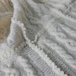 Handmade Woolen Baby Blanket, 100% Wool - Size 2331'' Or 6080 cm - thumbnail 2