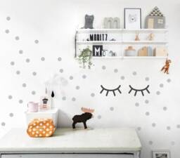 Kids-Room Polka Dot Wall Stickers 3cm 4cm & 5cm, Peel & Stick Dots Decal, Nursery Home Wall-Decor - thumbnail 1