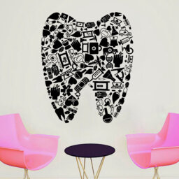 Dental Clinic Wall Decal Tooth Decor Sticker 1300 - thumbnail 1