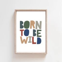 Set Of 3 Boys Nursery Prints, Bedroom Wall Art, Adventure Awaits, Born To Be Wild Print, Personalised Name Print - thumbnail 2
