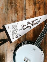 Country Roads Felt Pennant Flag Country Music/Wild West Cowgirl John Denver Wall Decor - thumbnail 1