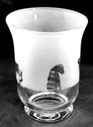 Hungarian Vizsla Frieze Clear Glass Vase - 14.5cm, Boxed - thumbnail 1