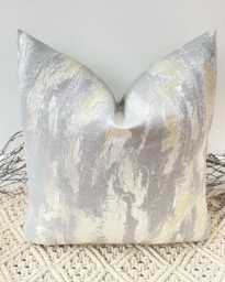 Luxury Silver & Gold Textured Effect Cushion Pillow Cover For Sofa - Elegant Home Decor Throw Style 38 - thumbnail 1