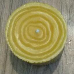 Michigan Beeswax Candle Wood Grain Pillar, Rustic Farmhouse Decor - 3.75 X 3 - thumbnail 3