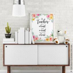 Teacher Appreciation Gifts - A Takes Hand Quote Wall Art Printable, Great As Retirement Or Thank You Gift You Print 40418 - thumbnail 3