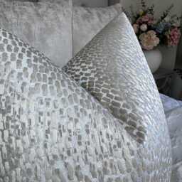 Luxurious Cushion Cover, Grey Greige Abstract Design Pillow Scatter Cover For Sofa Bed, Designer Antelope Parchment - thumbnail 2